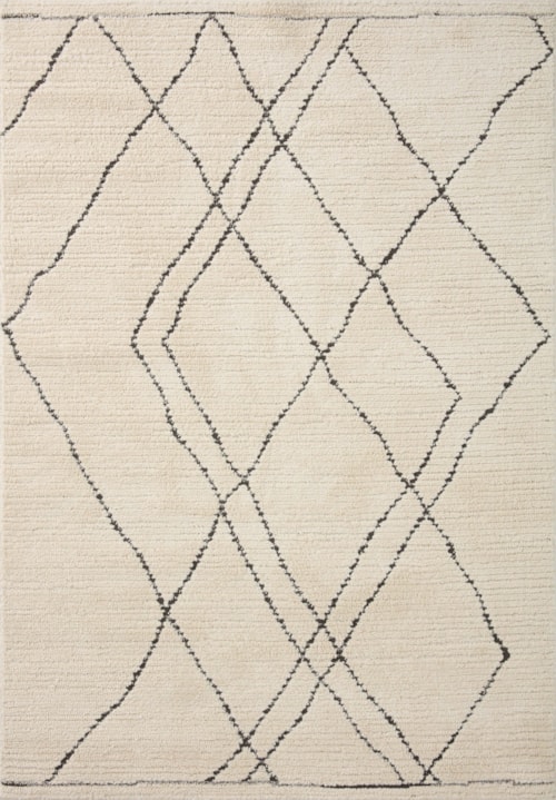 18" x 18" Ivory / Charcoal Sample Rug