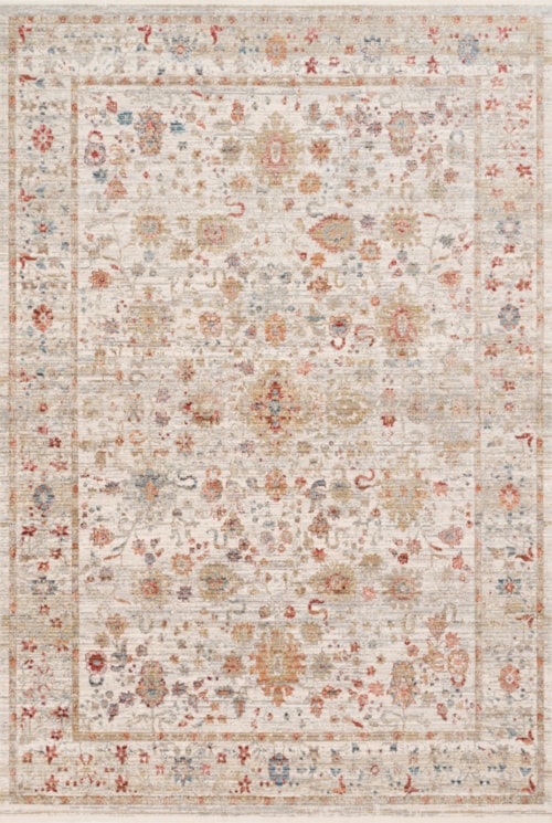 1'6" x 1'6"  Ivory / Multi Rug