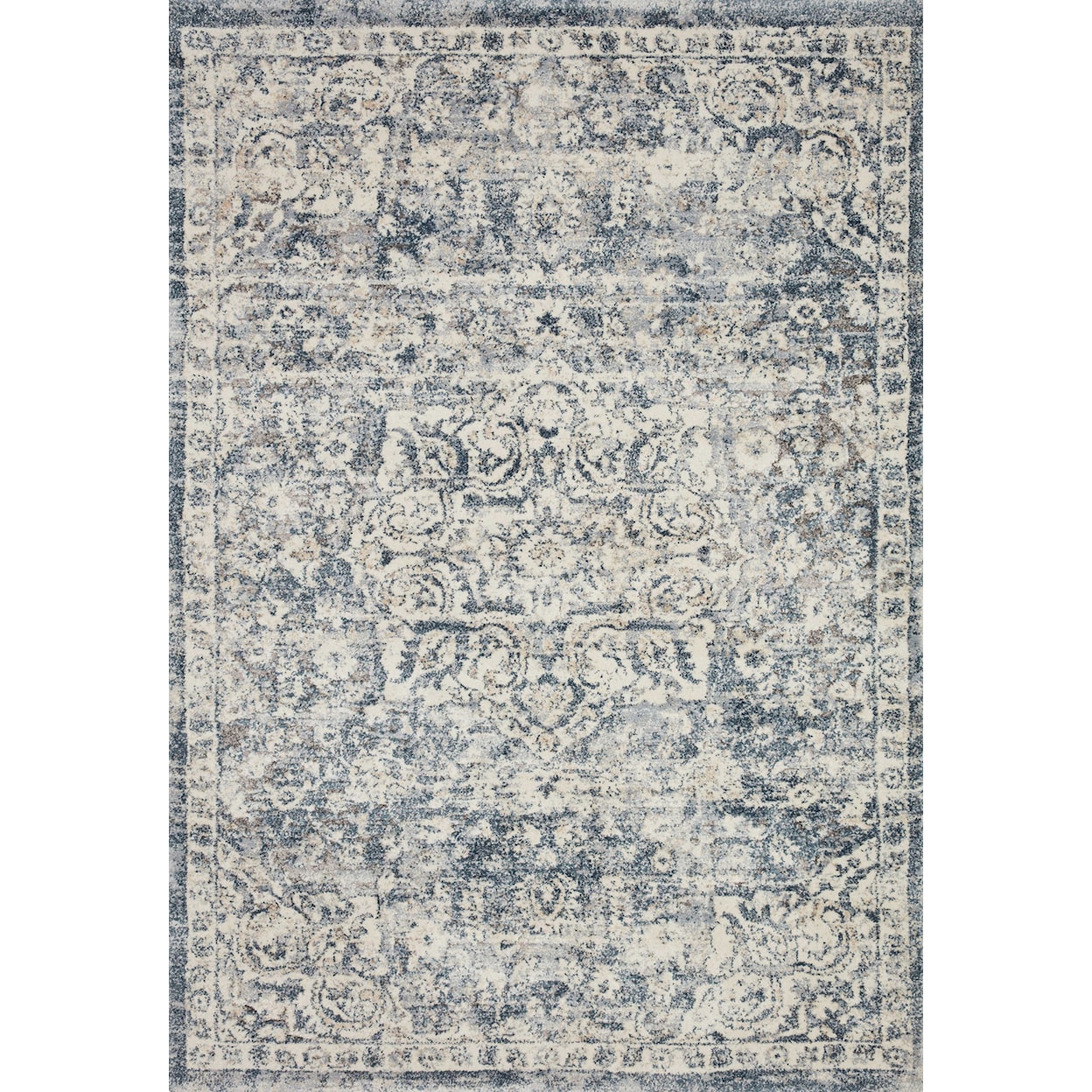 Loloi Rugs Theory 3'7" x 5'7" Ivory / Blue Rug