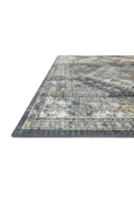 Reeds Rugs Skye 7'6" x 9'6" Brick / Ocean Rectangle Rug