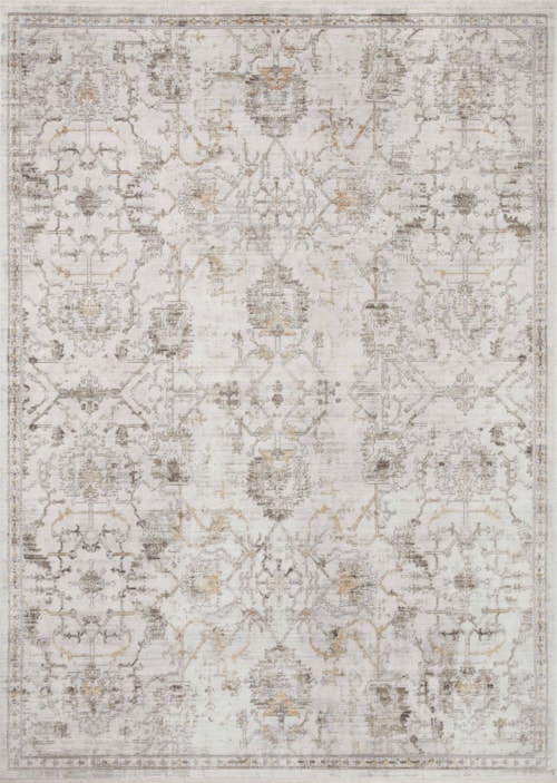 9'3" x 12'10" Ivory / Dove Rectangle Rug