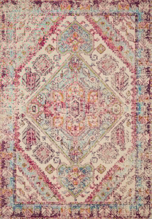 10'-0" X 14'-0" Aqua / Pink Rug