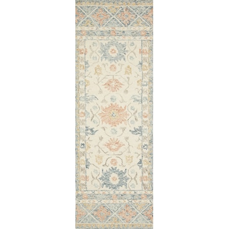 8&apos;6&quot; x 12&apos; Ivory / Multi Rug