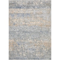 6'-3" X 8'-10" Blue / Gold Rug