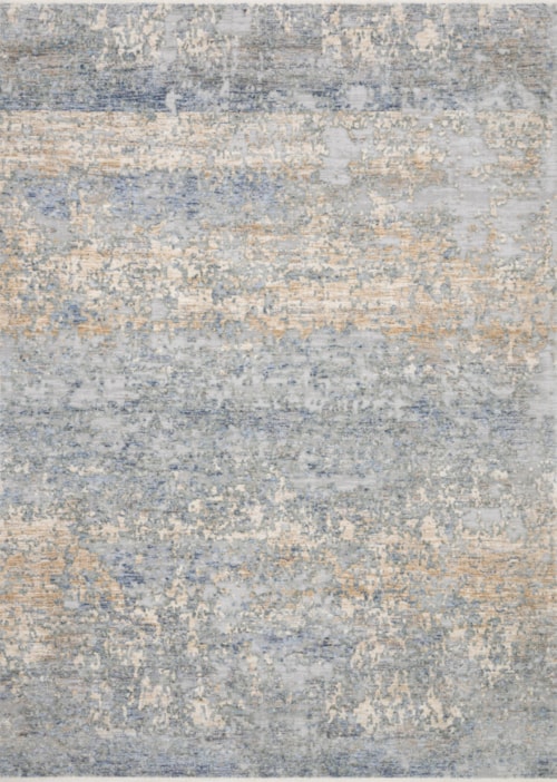 1'-6" X 1'-6" Square Blue / Gold Rug