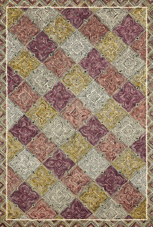 18" x 18" Charcoal / Multi Sample Rug