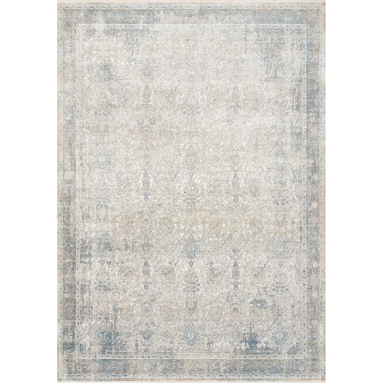 Loloi Rugs Gemma 3'7" x 5' Sky / Ivory Rug