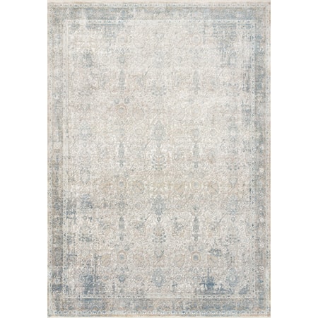 3'7" x 5' Sky / Ivory Rug