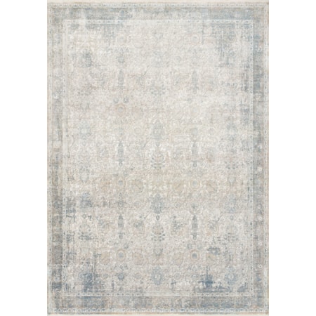 2'8" x 12' Sky / Ivory Rug
