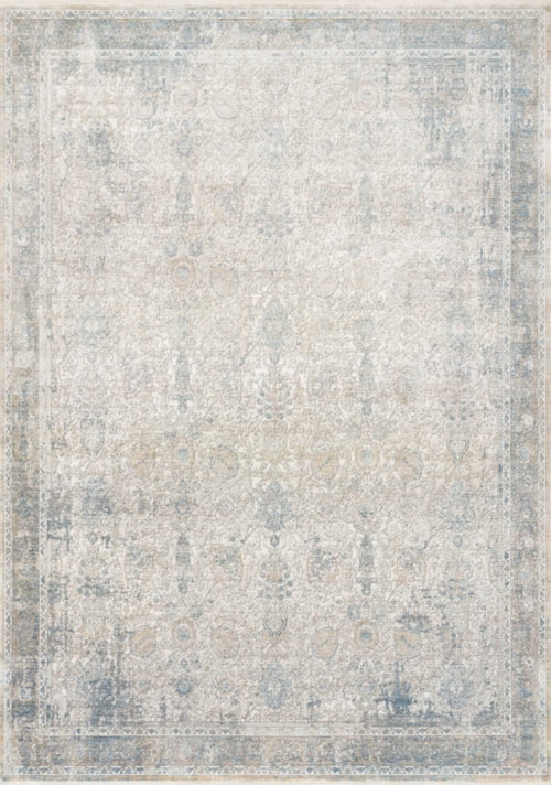 3'7" x 5' Sky / Ivory Rug