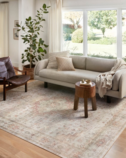 18" x 18" Sage / Multi Sample Rug