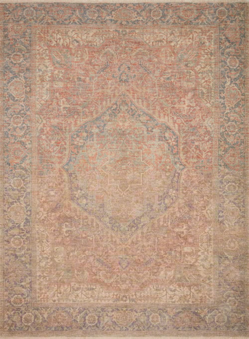 3'6" x 5'6" Brick / Navy Rug