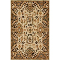 1'6" x 1'6"  Ivory / Dk Taupe Rug