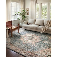 2'7" x 4' Blue / Multi Rectangle Rug