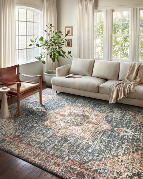 2'7" x 4' Blue / Multi Rectangle Rug