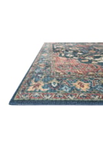 Reeds Rugs Skye 2'6" x 12'0" Denim / Brick Runner Rug