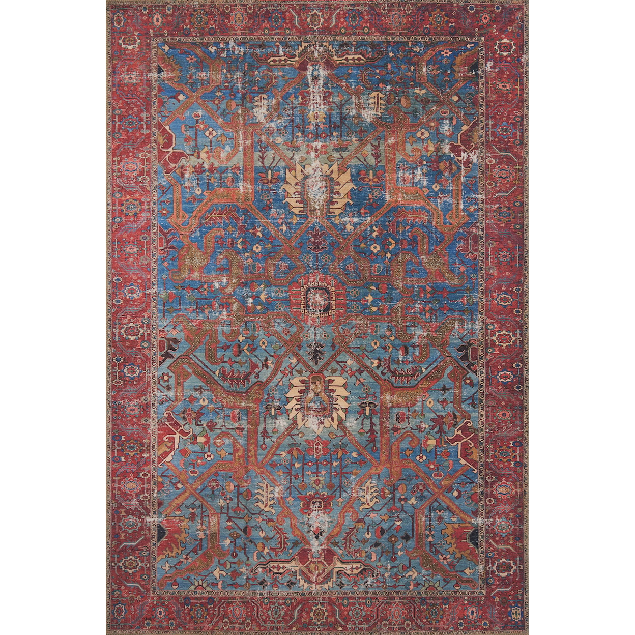 Loloi Rugs Loren 8'4" x 11'6" Blue / Red Rug