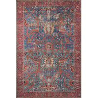 5'-0" x 7'-6" Blue / Red Area Rug