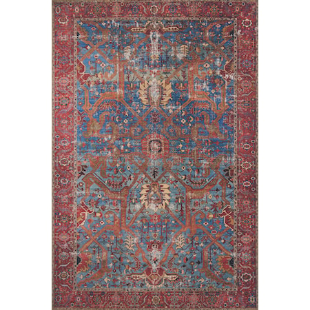 8'4" x 11'6" Blue / Red Rug