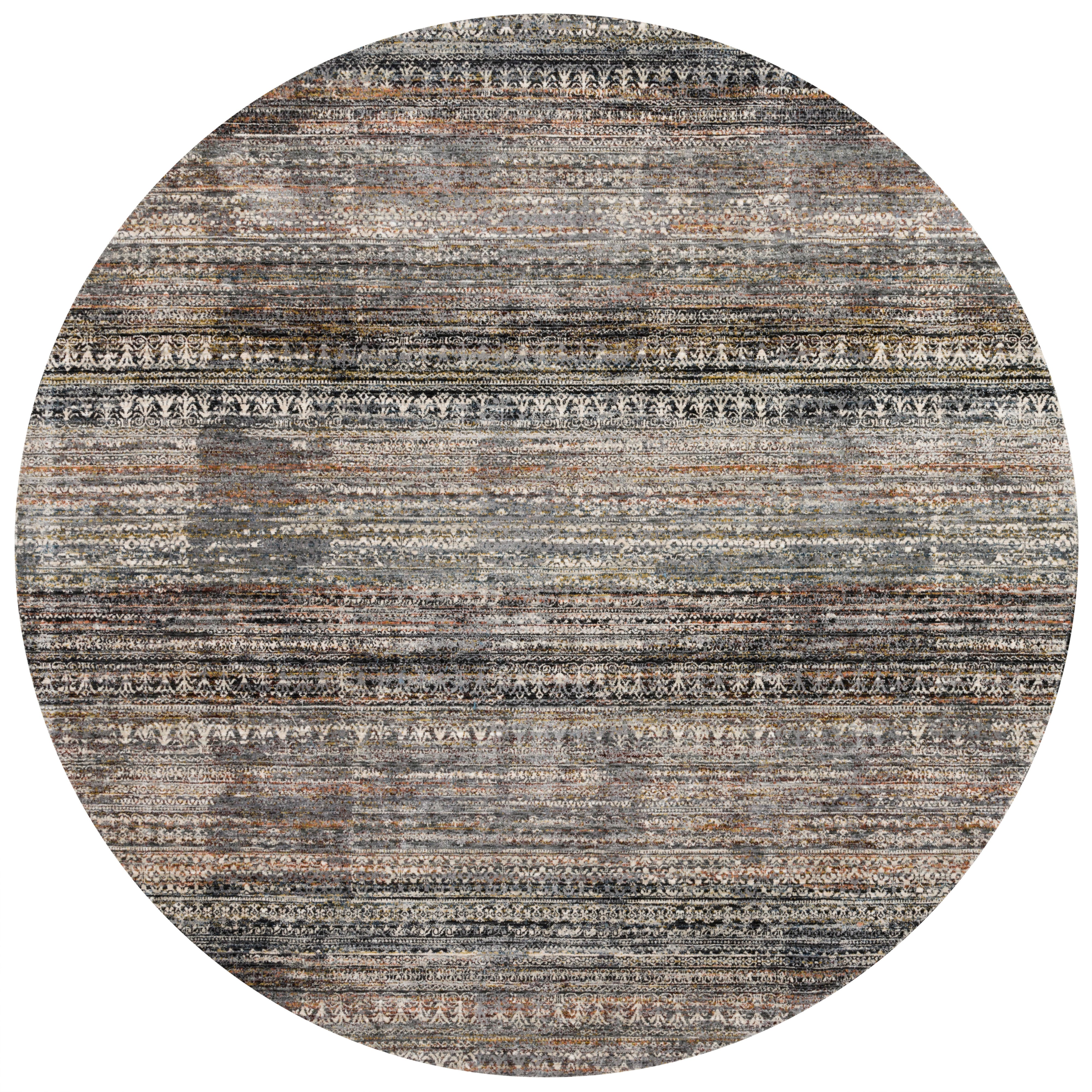 1'6" x 1'6"  Grey / Multi Rug