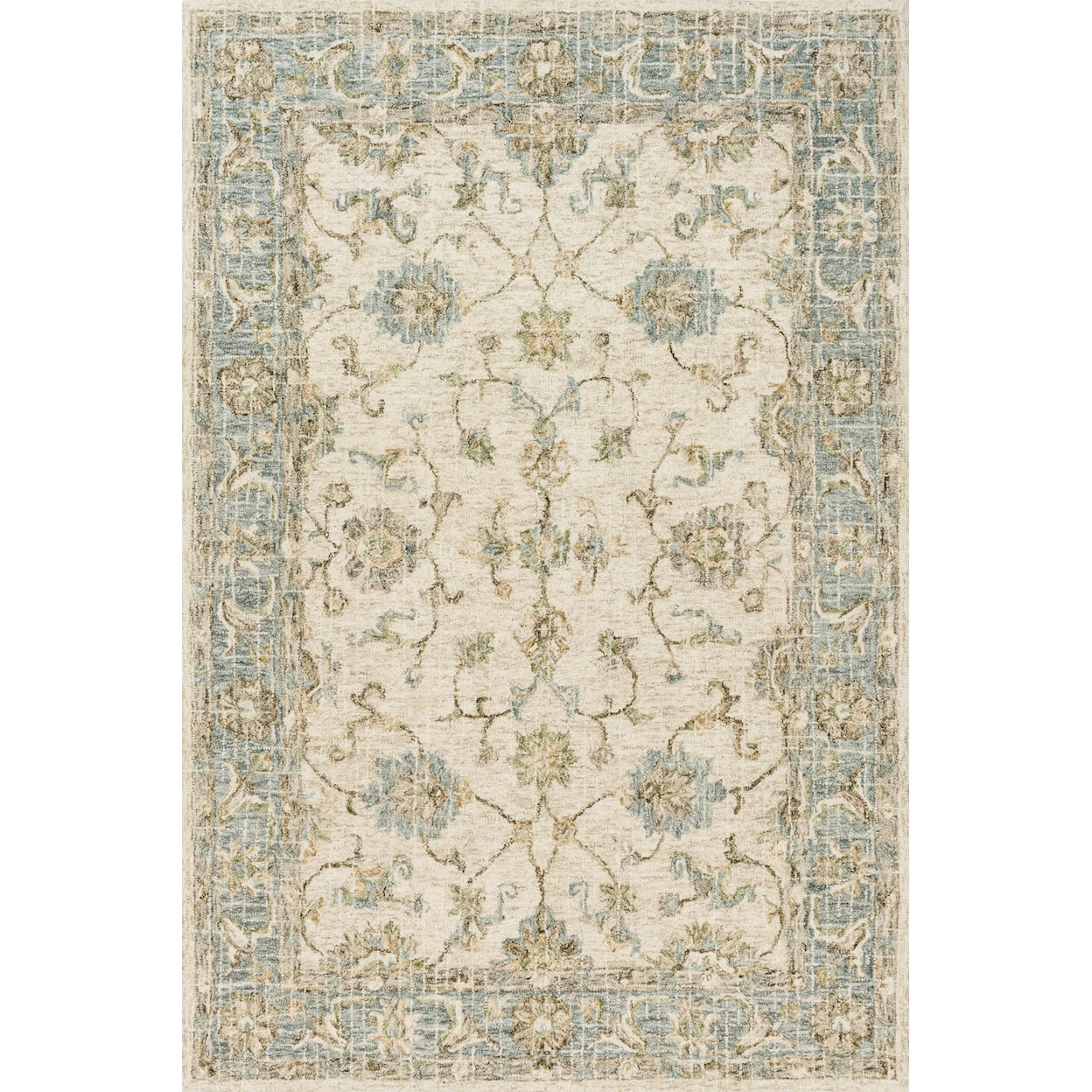 Reeds Rugs Julian 5'0" x 7'6" Ivory / Spa Rug