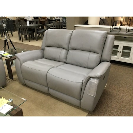 Leather Power Reclining Loveseat