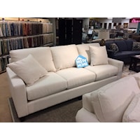 Custom Design 96" Sofa with Track Arms and Tapered Legs