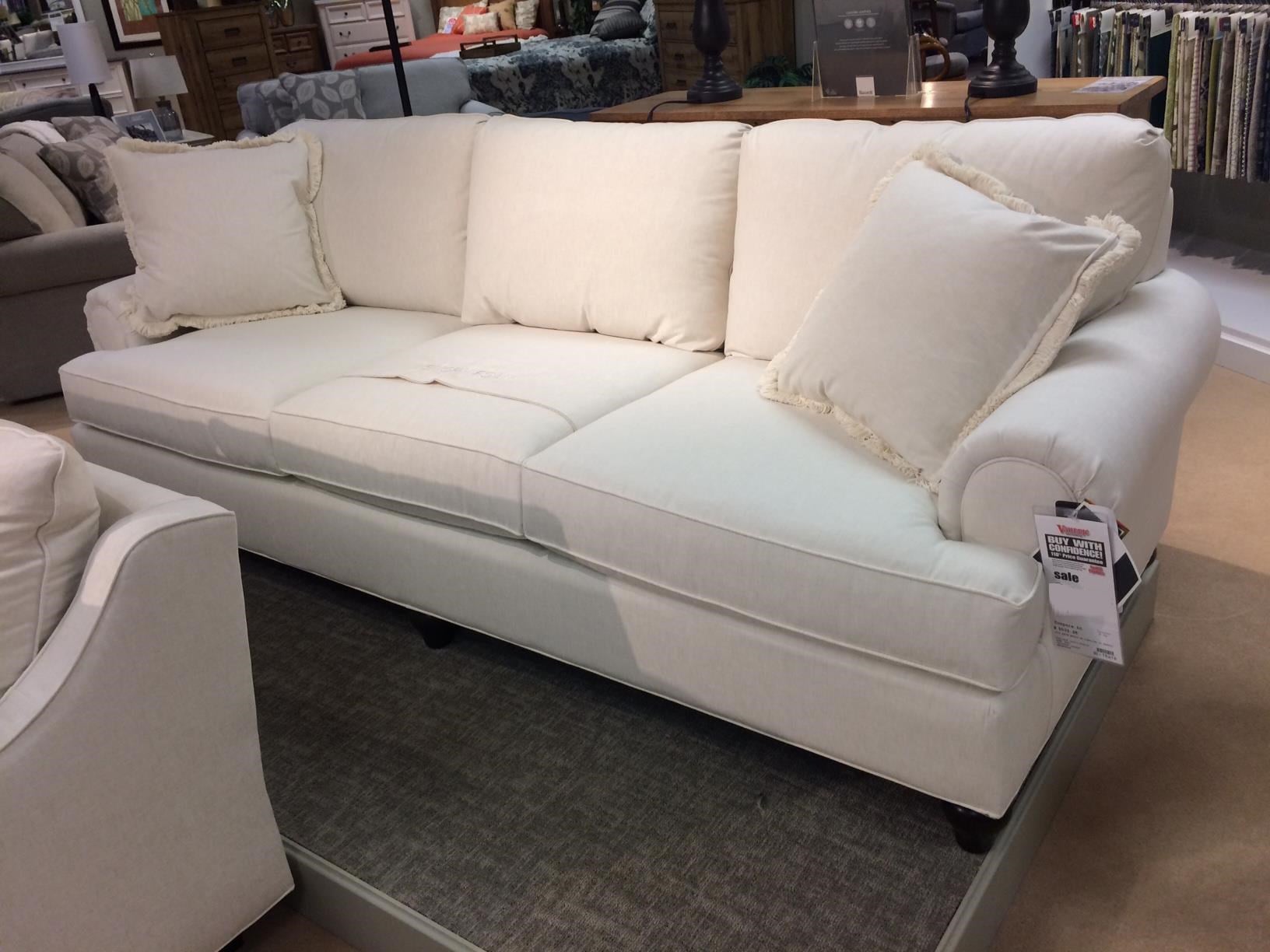 Bassett Custom Upholstery 75278 Custom Design 102" Sofa With Panel Arms ...