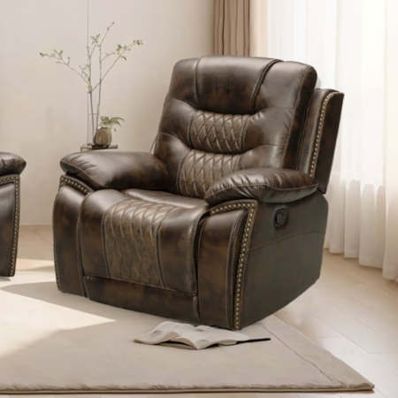 ALEXANDRIA BROWN GLIDER RECLINER |