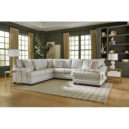 PIPPEN LIGHT GREY 3 PIECE RSF | CHAISE SECTIONAL