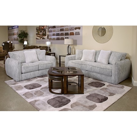 PEARL GREY SOFA AND LOVESEAT |