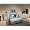 Kith Furniture Essence ESSENCE GREY AND WHITE 4 PIECE | QUEEN BEDRO