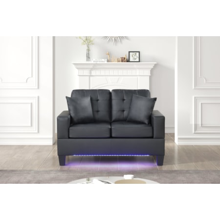 GENIE BLACK LOVESEAT WITH LED |