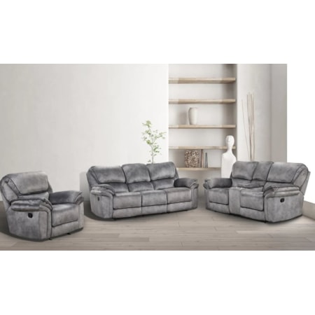 MANTA GREY RECLINING SOFA |