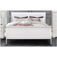 LIGHT UP LOUIE WHITE KING BED |
