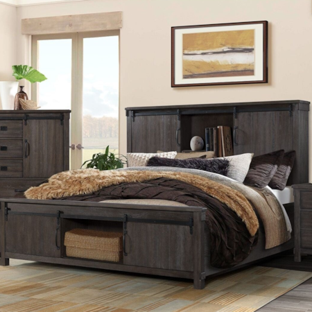 YELLOWSTONE DARK BROWN 4 PC QUEEN | BEDROOM 