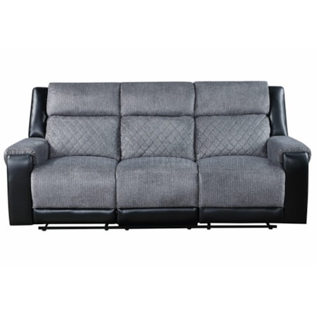 MINSK BLACK AND GREY RECLINING | SOFA