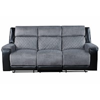 MINSK BLACK AND GREY RECLINING | SOFA