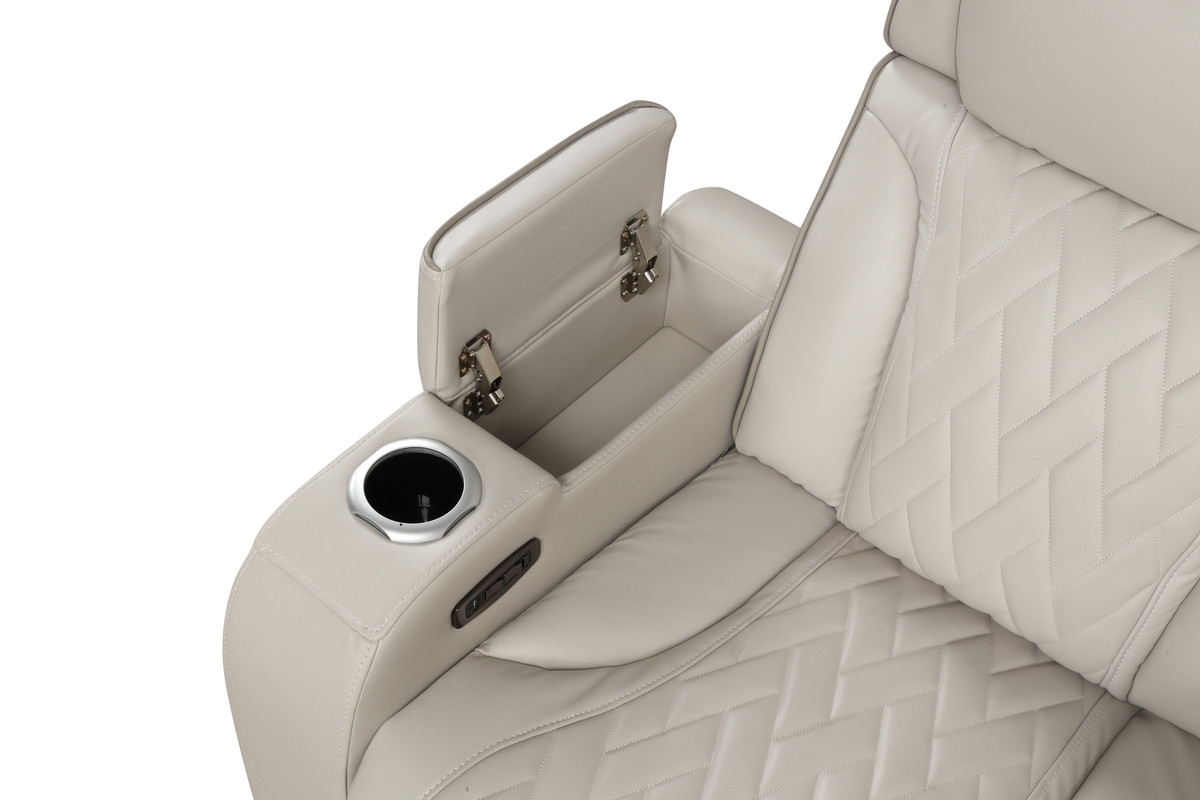 Cyclone 51088 CYCLONE ICE WHITE 3 PIECE DOUBLE | POWER RECLINING