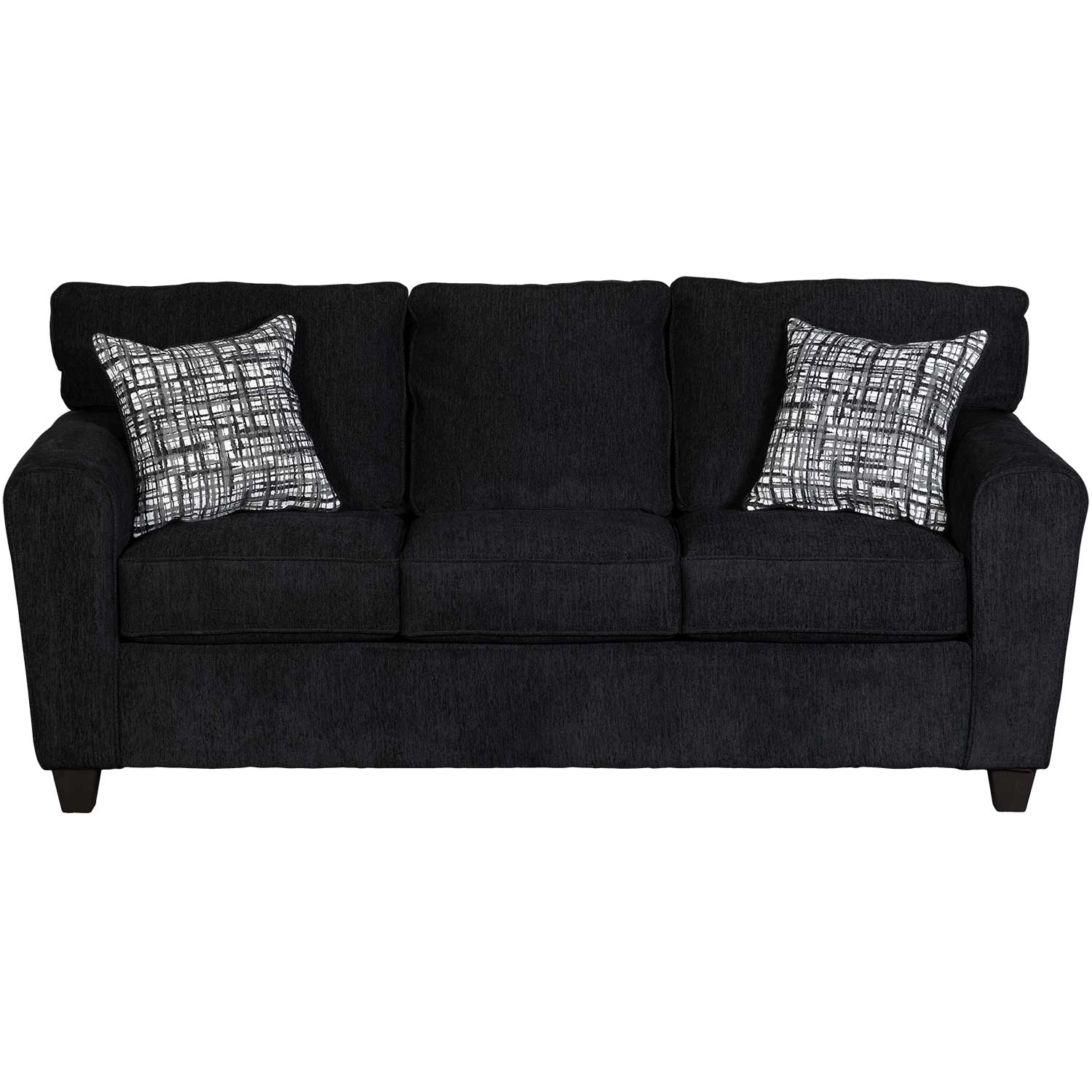 TARZANA BLACK SOFA AND LOVESEAT |
