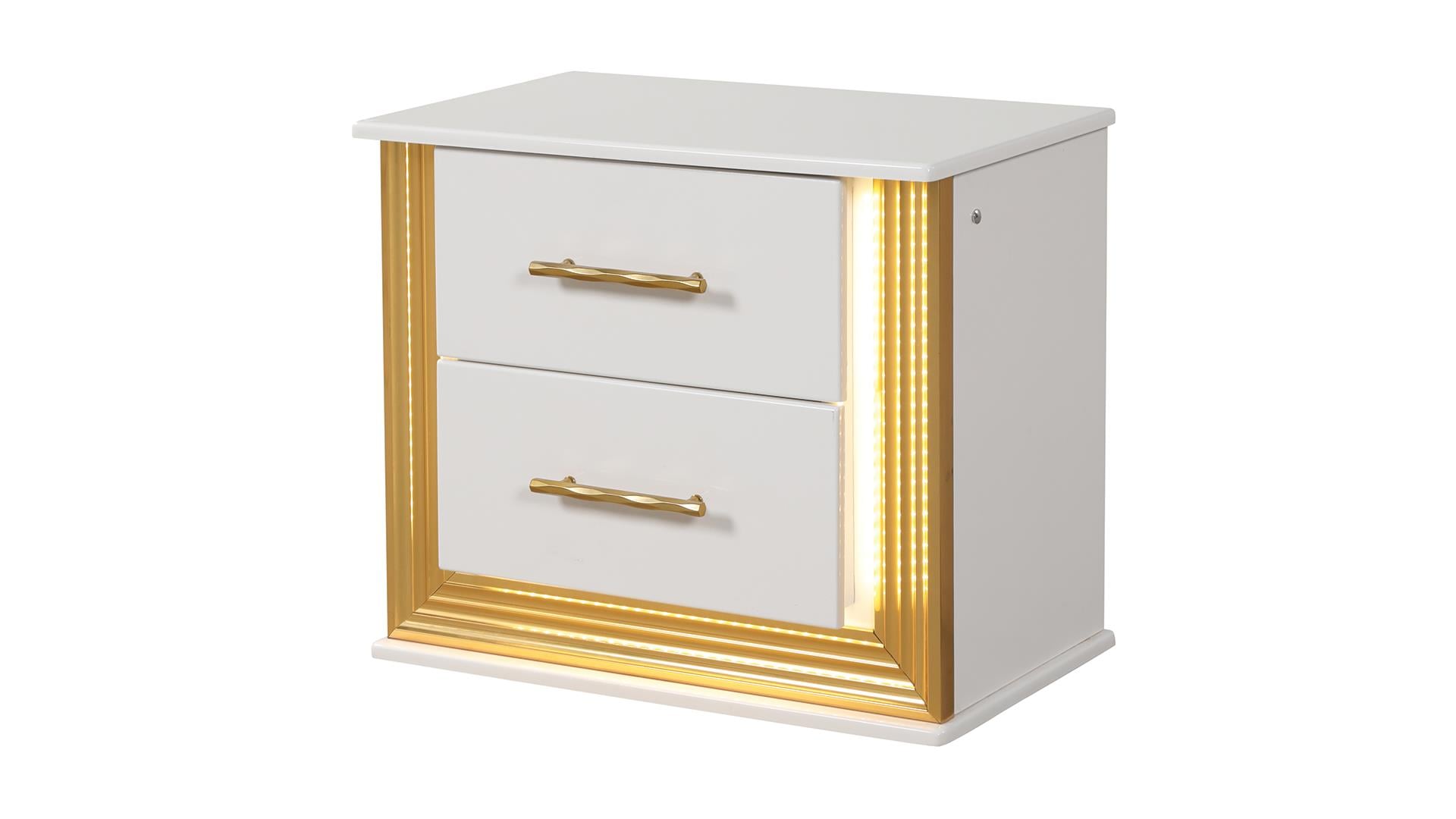 oda Oasis 16984 OASIS GOLD & WHITE 4 PIECE QUEEN | BEDROOM SET
