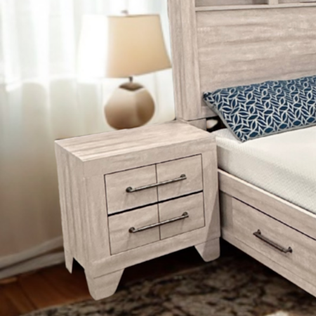 PALM BEACH WHITE NIGHTSTAND |
