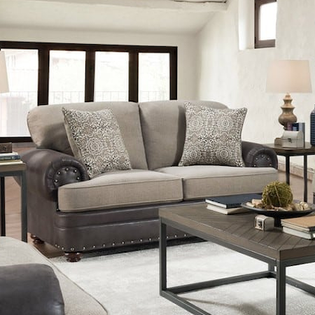 MARCO GREY TWO TONE LOVESEAT |