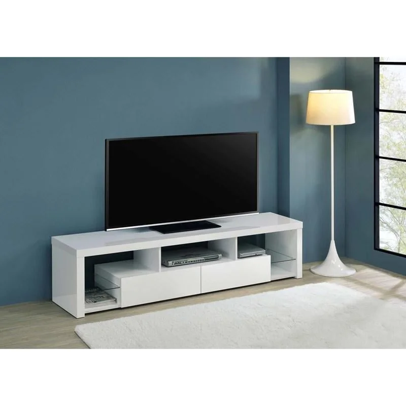High Gloss TV Console 66054 WHITE HIGH GLOSS TV CONSOLE 7 Day