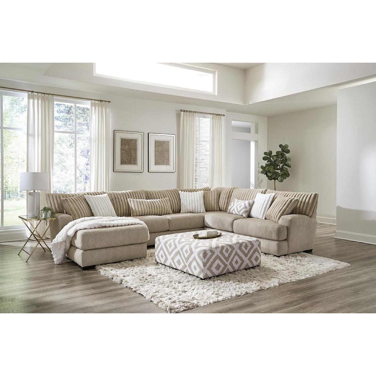 Albany Clarissa CLARISSA TOAST 3 PIECE | SECTIONAL WITH LAF 