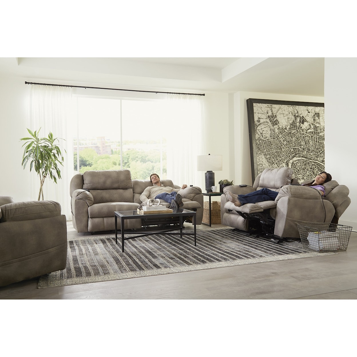 Catnapper Jamie Fig JAMIE FIG TRIPLE POWER SOFA AND | ROCKING LO