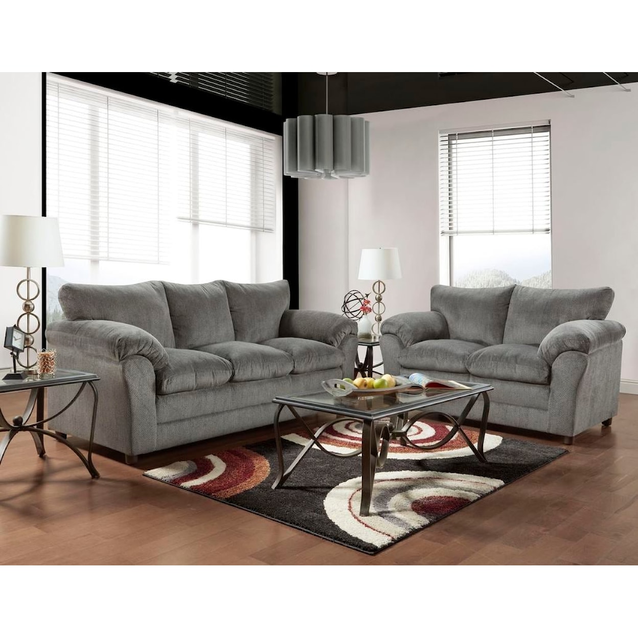 Washington Brothers Furniture Kaitlyn KAITLYN GREY SOFA |