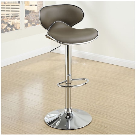 BROWN/CHROME BARSTOOL |