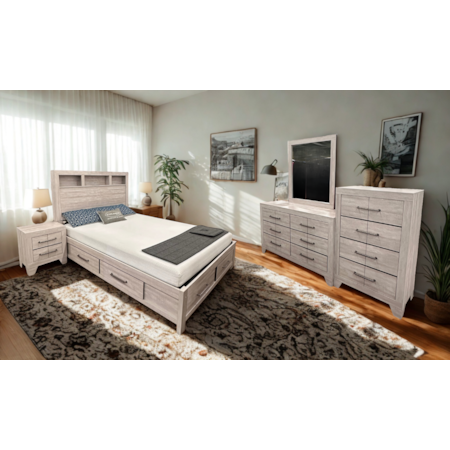 PALM BEACH WHITE 4 PIECE QUEEN | BEDROOM SET