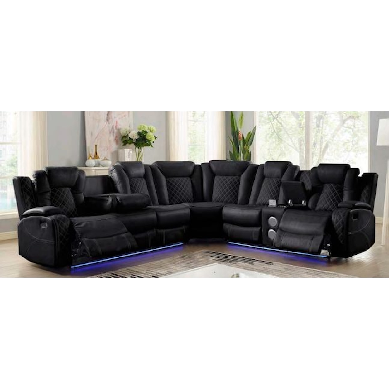 New Classic Orion ORION 3 PC BLACK SECTIONAL |